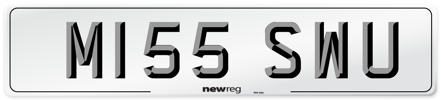 M155 SWU Number Plate from New Reg